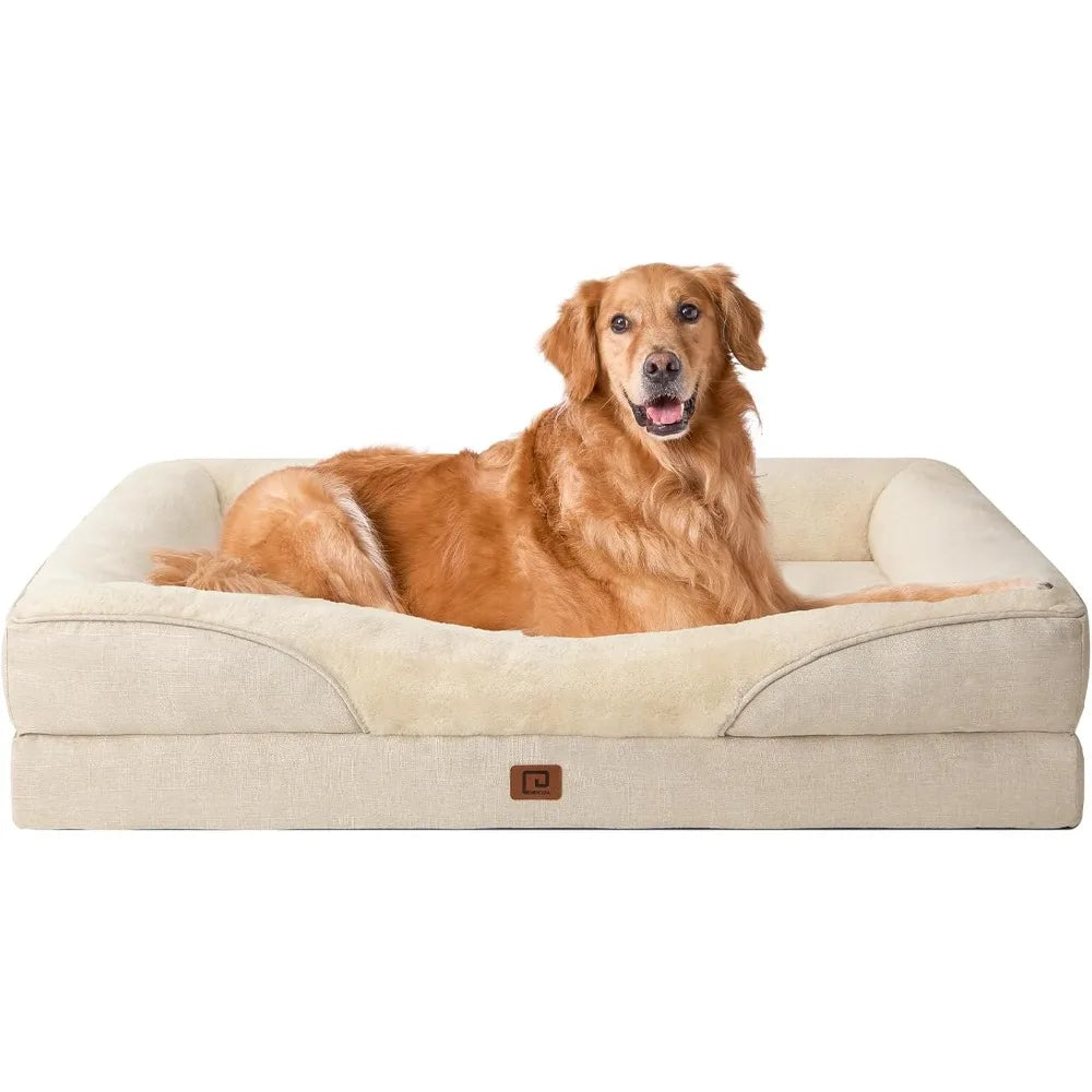 EHEYCIGA Orthopedic Dog Bed - Memory Foam Sofa Bed with Waterproof Protection for Dogs