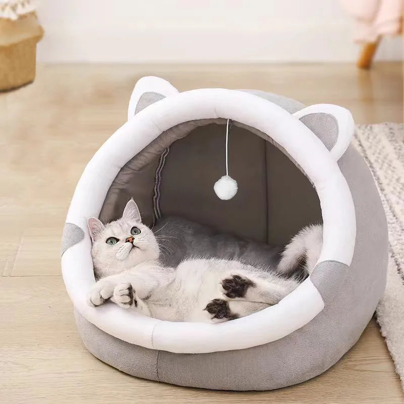 Pet Tent Cave Bed for Cats & Small Dogs – Self-Warming, Foldable & Washable Sleeping Bed