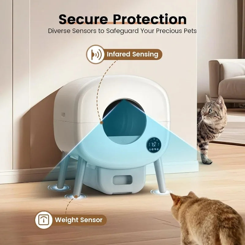 Self-Cleaning Litter Box for Cats | Automatic Waste Removal & Smart App Control