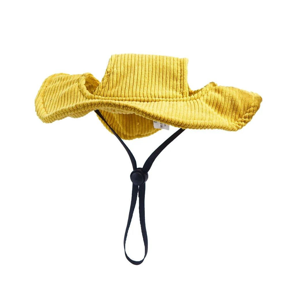 Pet Sun Hat with Ear Holes – Adjustable Cap for Dogs & Cats, Breathable Outdoor Sunhat