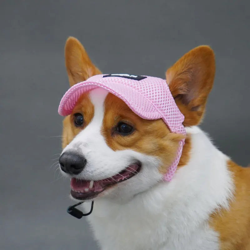 Summer Pet Dog Hat – Breathable Sun Protection Cap with Exposed Ears