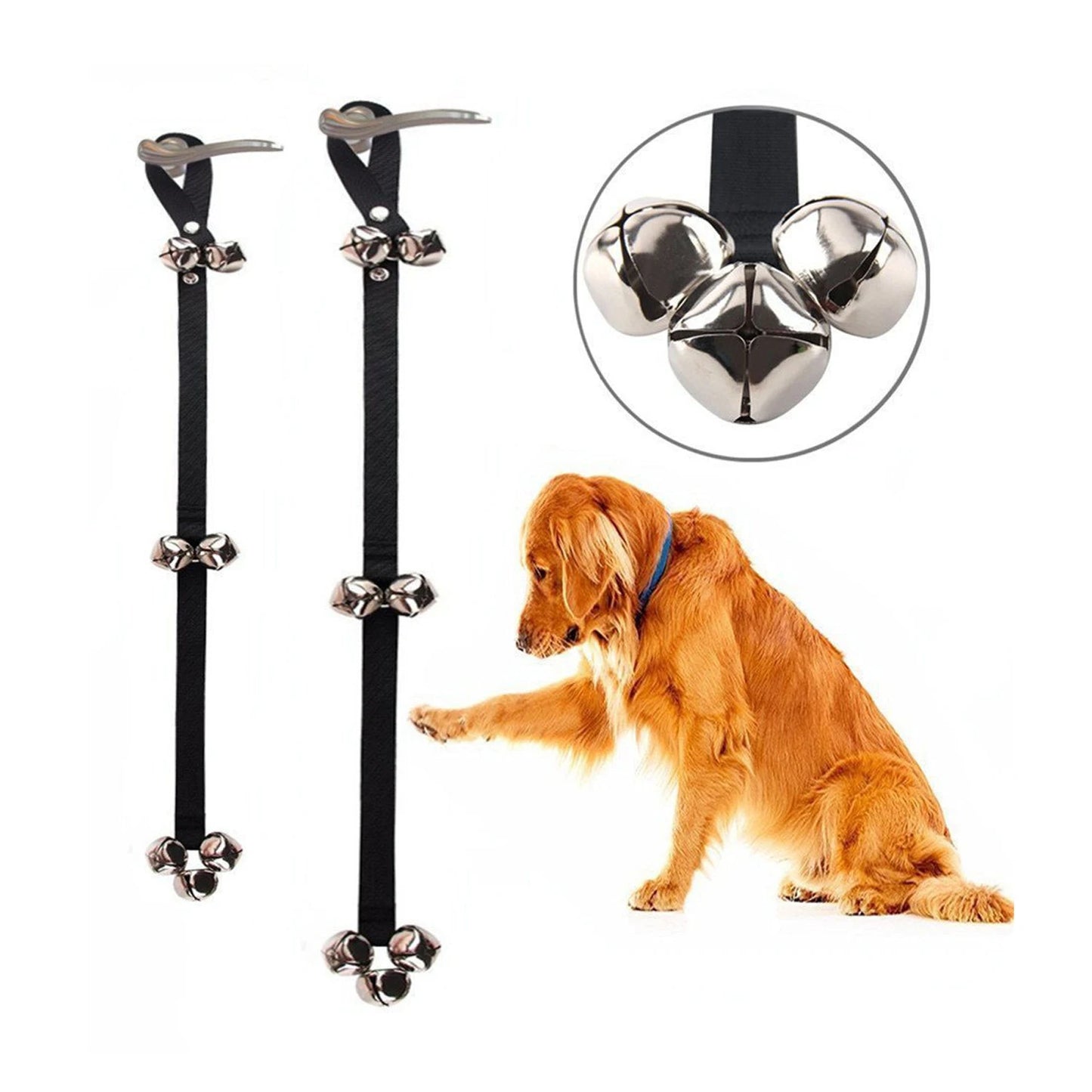 Pet Training Doorbell Rope for Dogs – Adjustable Length Dog Toilet Training Bells | Loud & Durable Metal Bells