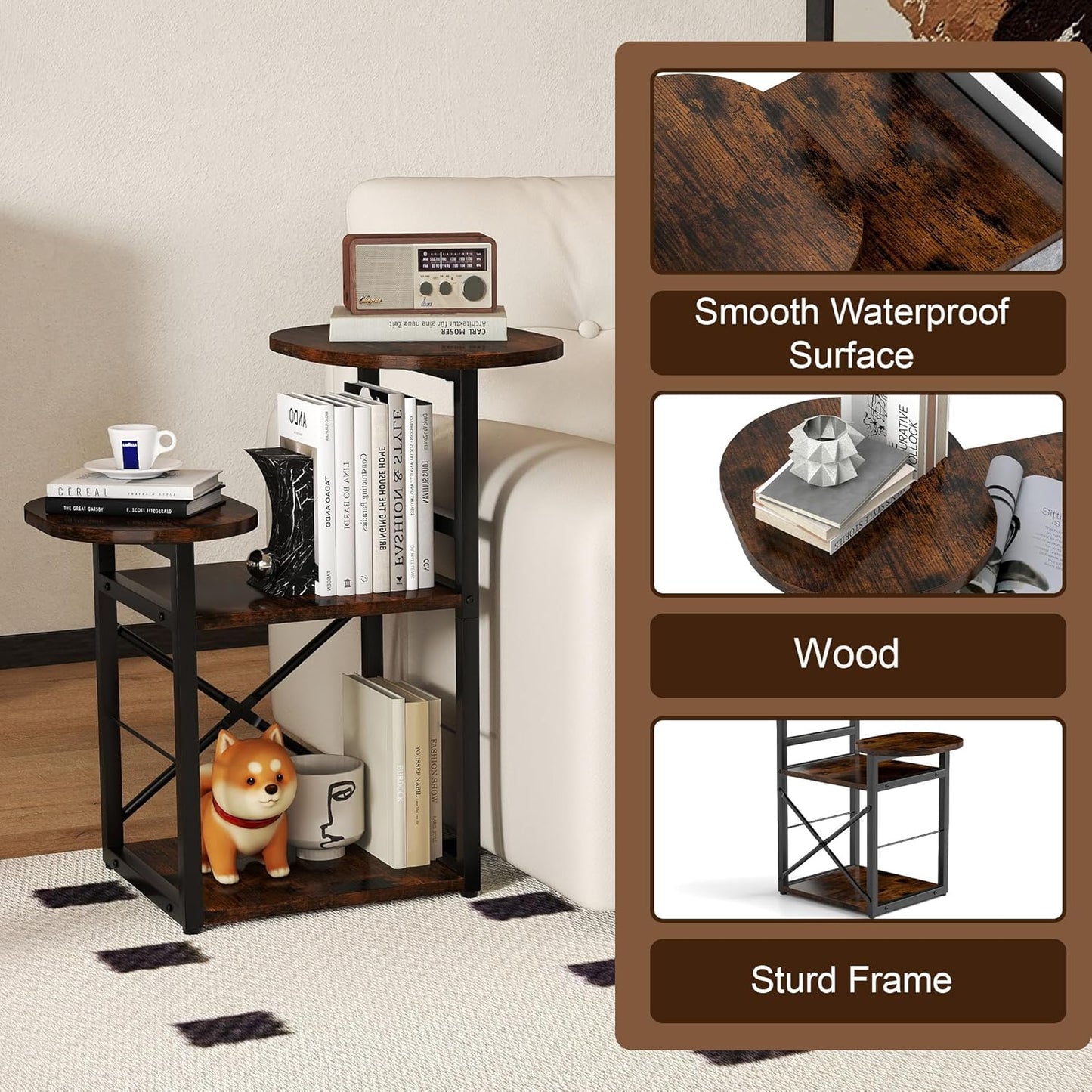 2-in-1 Cat Condo & End Table with Storage | Multifunctional Pet Furniture for Living Room & Bedroom