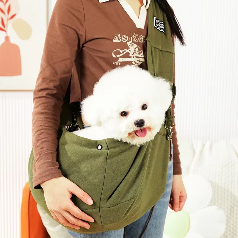 Comfortable Dog Bag – Crossbody Sling Carrier for Small Dogs & Cats | Outdoor Travel Pet Carrying Bag