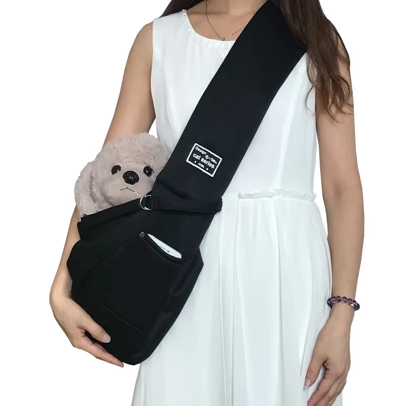 Comfortable Dog Bag – Crossbody Sling Carrier for Small Dogs & Cats | Outdoor Travel Pet Carrying Bag