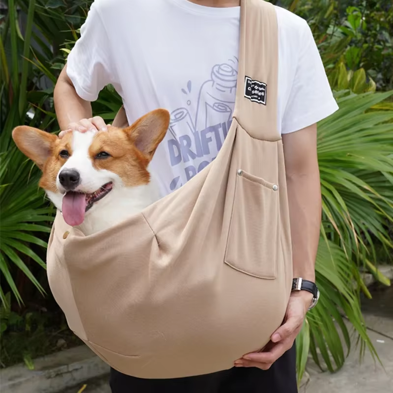 Comfortable Dog Bag – Crossbody Sling Carrier for Small Dogs & Cats | Outdoor Travel Pet Carrying Bag