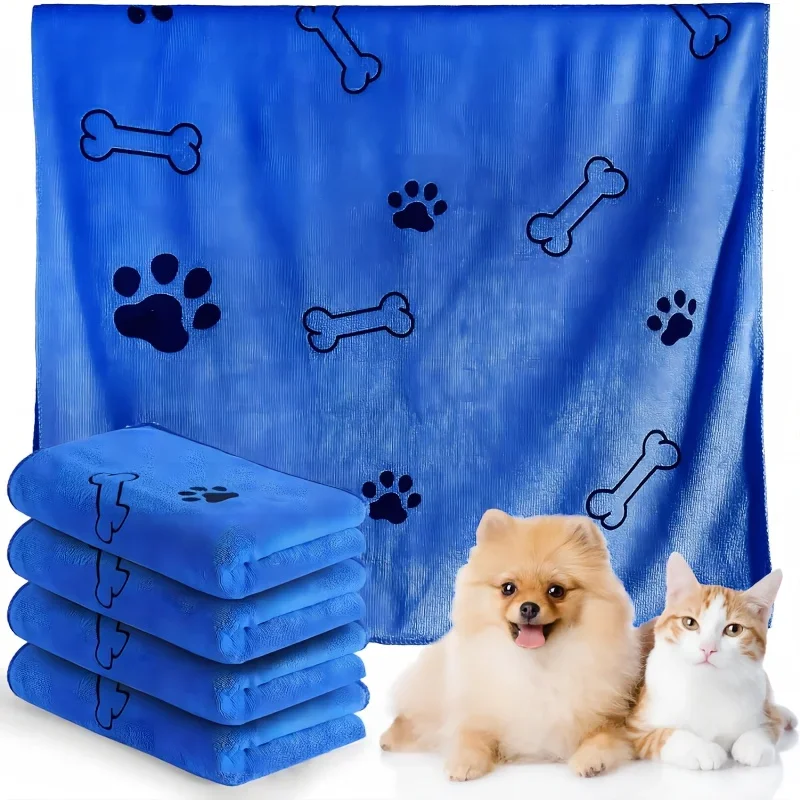 Dog Towel Drying Towel for Dogs & Cats - Microfiber Quick-Drying Pet Bath Towel, Absorbent Puppy Bath Towel for Medium Dogs