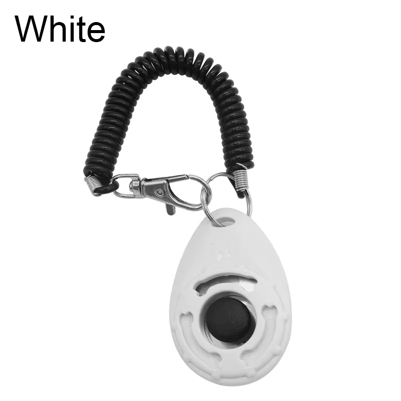 Dog Training Clicker Pet Cat Dog Click Trainer Easy to Use for Cat Puppy Birds Horses Aid Adjustable Wrist Strap Sound Key Chain