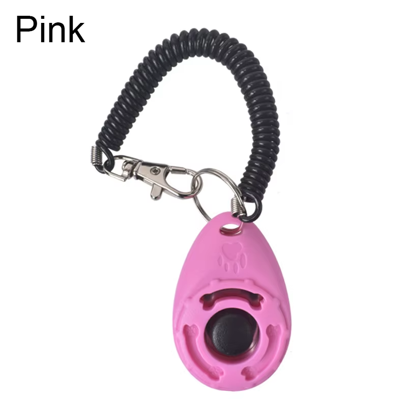 Dog Training Clicker Pet Cat Dog Click Trainer Easy to Use for Cat Puppy Birds Horses Aid Adjustable Wrist Strap Sound Key Chain
