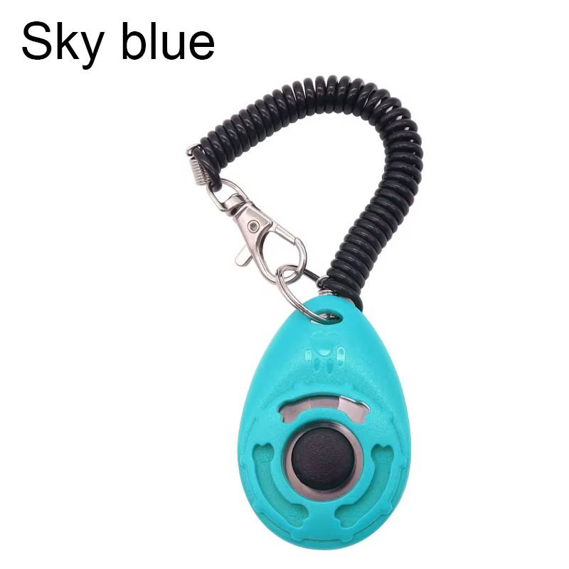 Dog Training Clicker Pet Cat Dog Click Trainer Easy to Use for Cat Puppy Birds Horses Aid Adjustable Wrist Strap Sound Key Chain