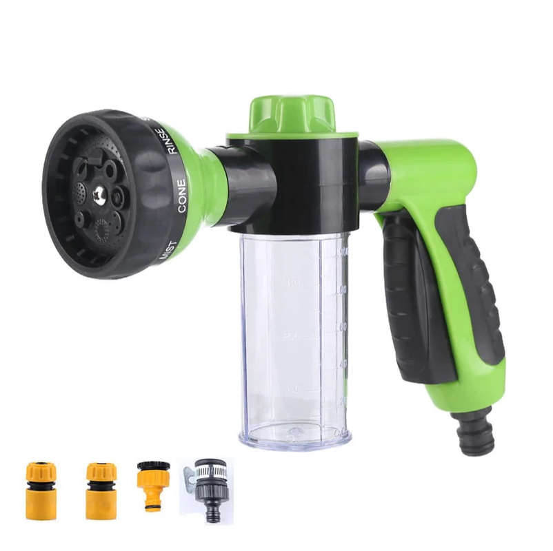 High-Pressure Sprayer Nozzle Hose Dog Shower Gun - 3 Mode Adjustable Foam Pet Wash Cleaning Tool