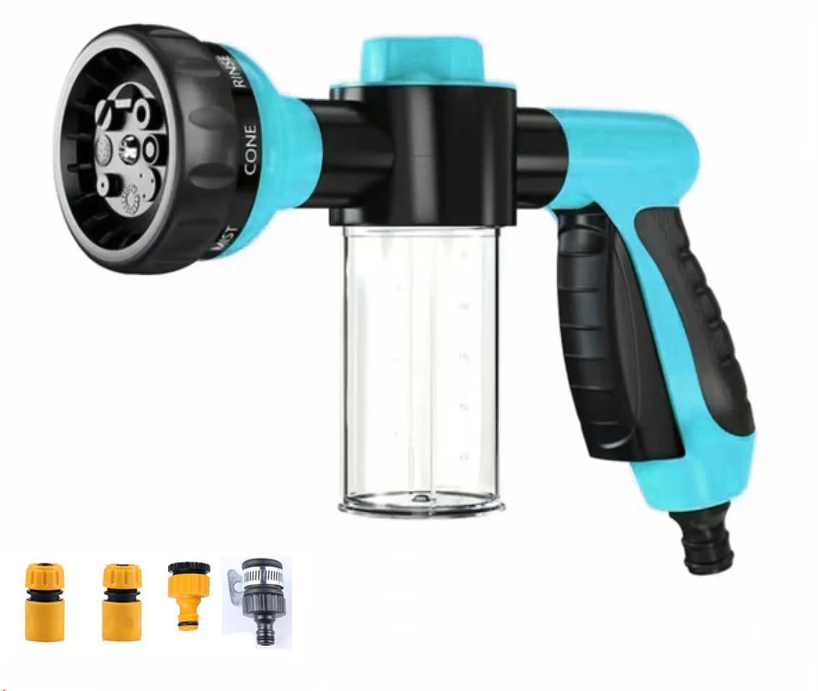 High-Pressure Sprayer Nozzle Hose Dog Shower Gun - 3 Mode Adjustable Foam Pet Wash Cleaning Tool