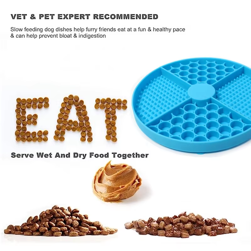Pet Supplies Silicone Licking Mat for Cats & Dogs, Slow Feeder with Suction Cup, Anxiety-Relieving Licking Pad for Pets