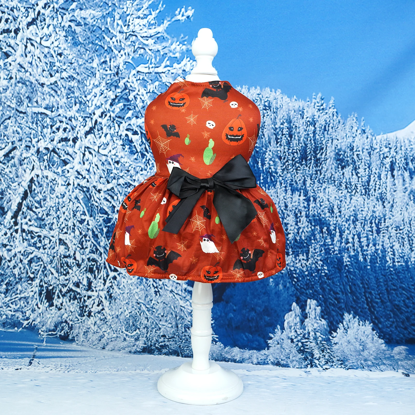 Pumpkin Pet Skirt for Small to Medium Dogs – Cute Halloween Dog Clothes for Teddy, Bichon, and Poodle