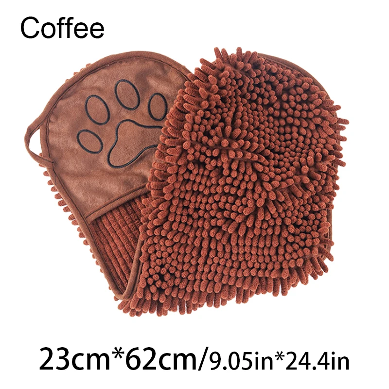 Quick-Dry Soft Dog Bath Robe Towel – Super Absorbent Pet Cleaning Washcloth with Double Pockets