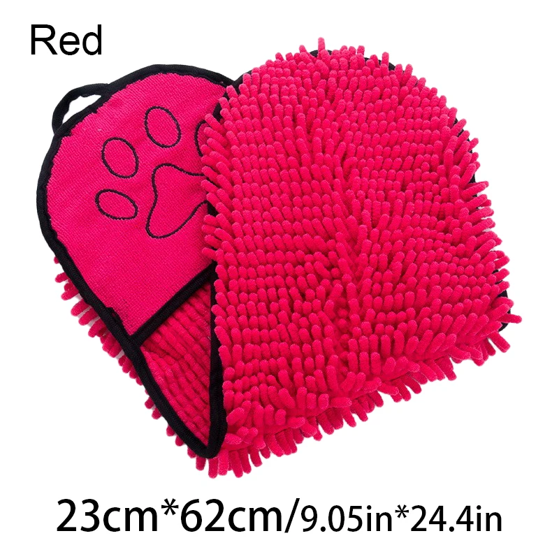 Quick-Dry Soft Dog Bath Robe Towel – Super Absorbent Pet Cleaning Washcloth with Double Pockets