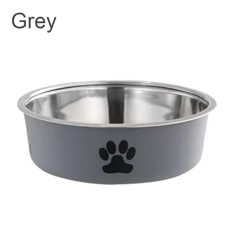 Stainless Steel Dog Water Bowl with Non-Slip Rubber Base, Small Cats and Dogs Drinking Feeding Pet Bowl