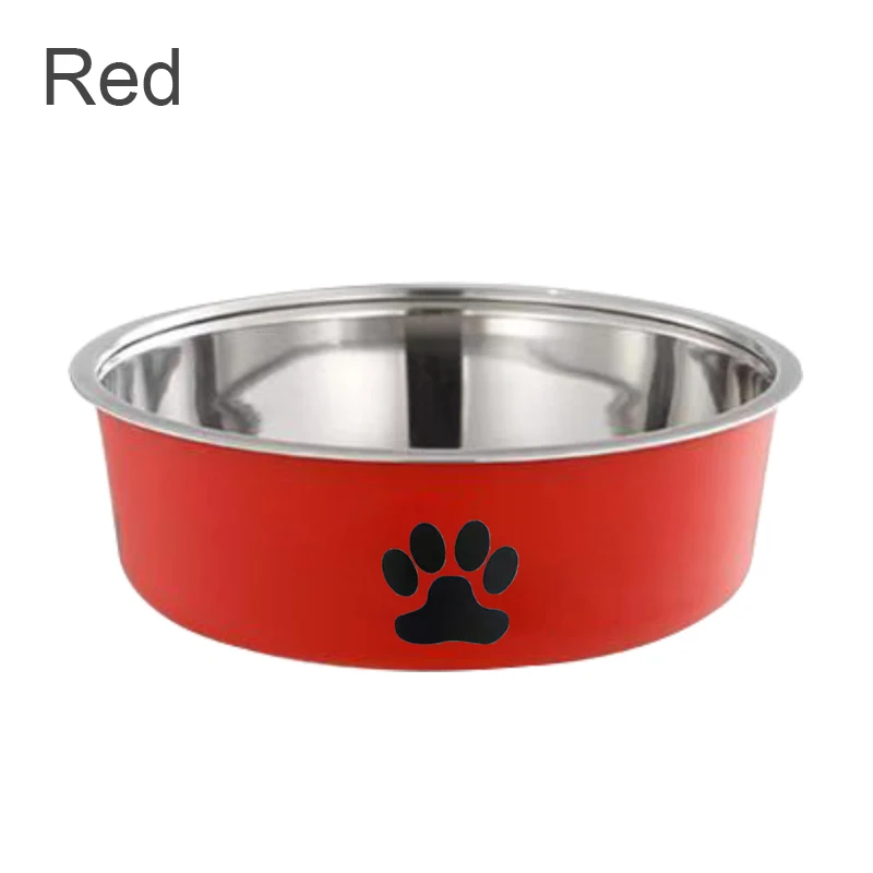 Stainless Steel Dog Water Bowl with Non-Slip Rubber Base, Small Cats and Dogs Drinking Feeding Pet Bowl