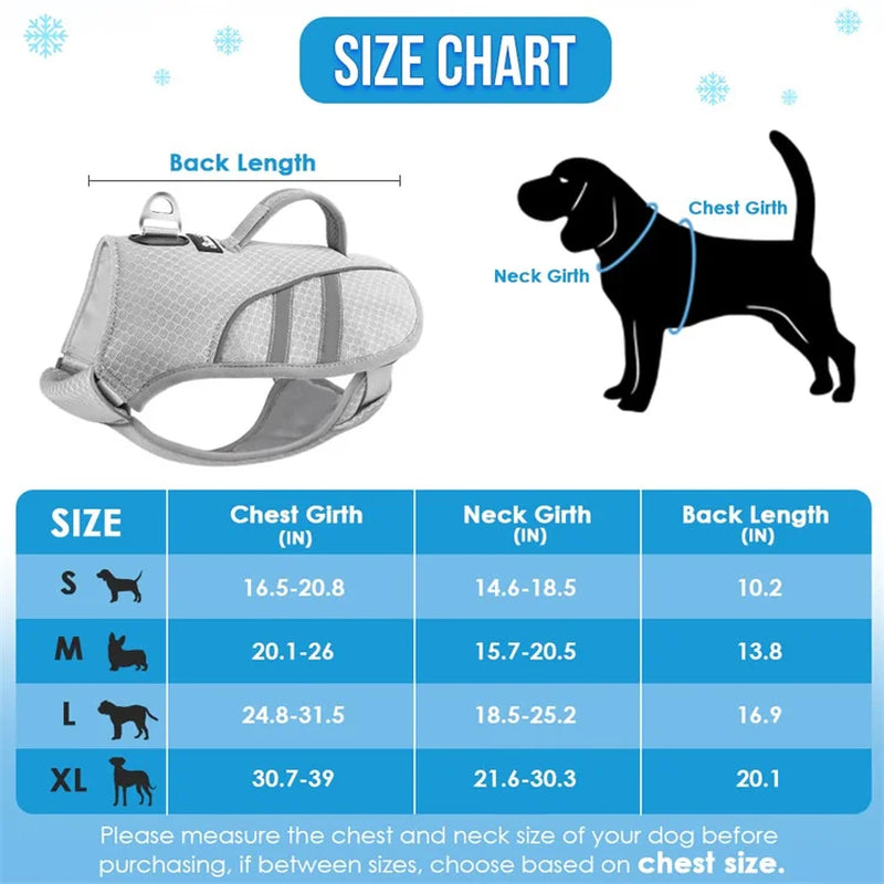 Dog Cooling Vest – Evaporative Cooling Jacket with Ice Pack Pocket & Reflective Design