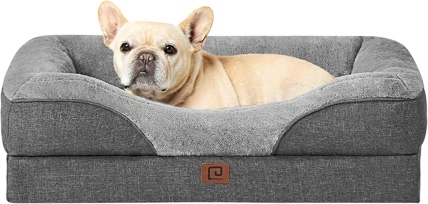 EHEYCIGA Orthopedic Dog Bed - Memory Foam Sofa Bed with Waterproof Protection for Dogs