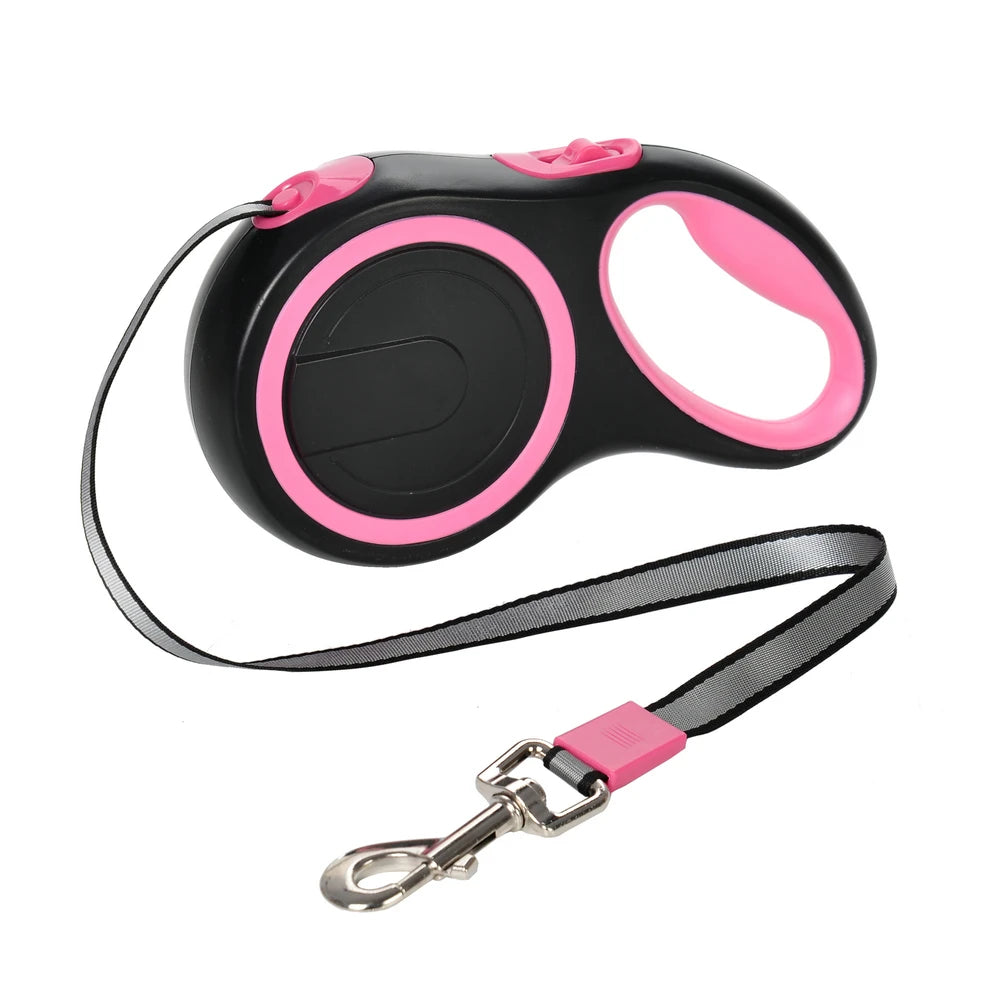 Outdoor Hiking Retractable Dog Leash 5M & 8M for Small & Large Dogs - Durable Puppy Lead Chain for Golden Retrievers, Pugs, and More
