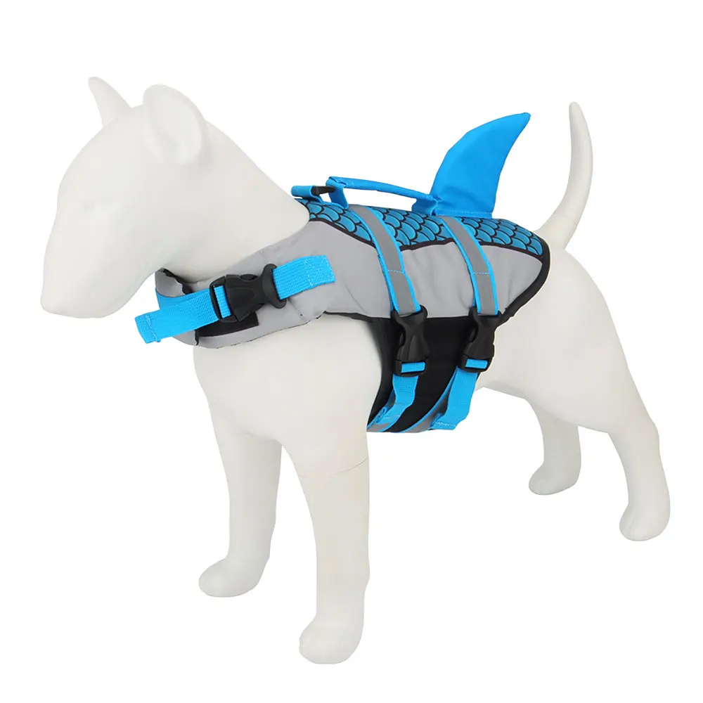 Scales Shark Swim Dog Clothes – Life Jacket Vest Harness for Pet Swimming | Adjustable, Comfortable, and Safe Swimwear for Dogs