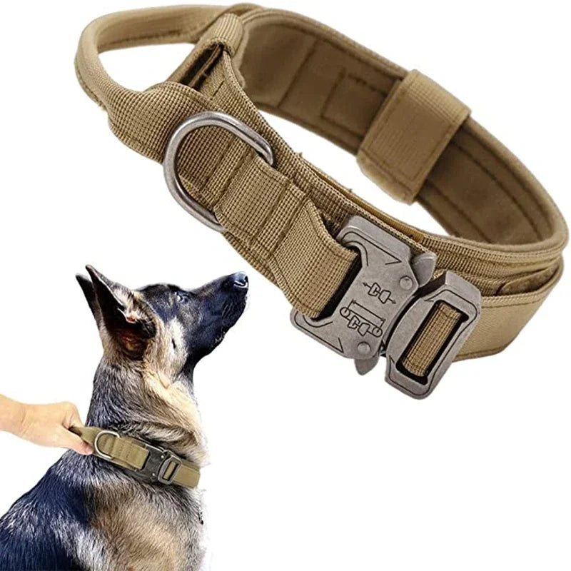 Tactical Dog Collar & Leash Set – Adjustable Military Collar for Medium/Large Dogs