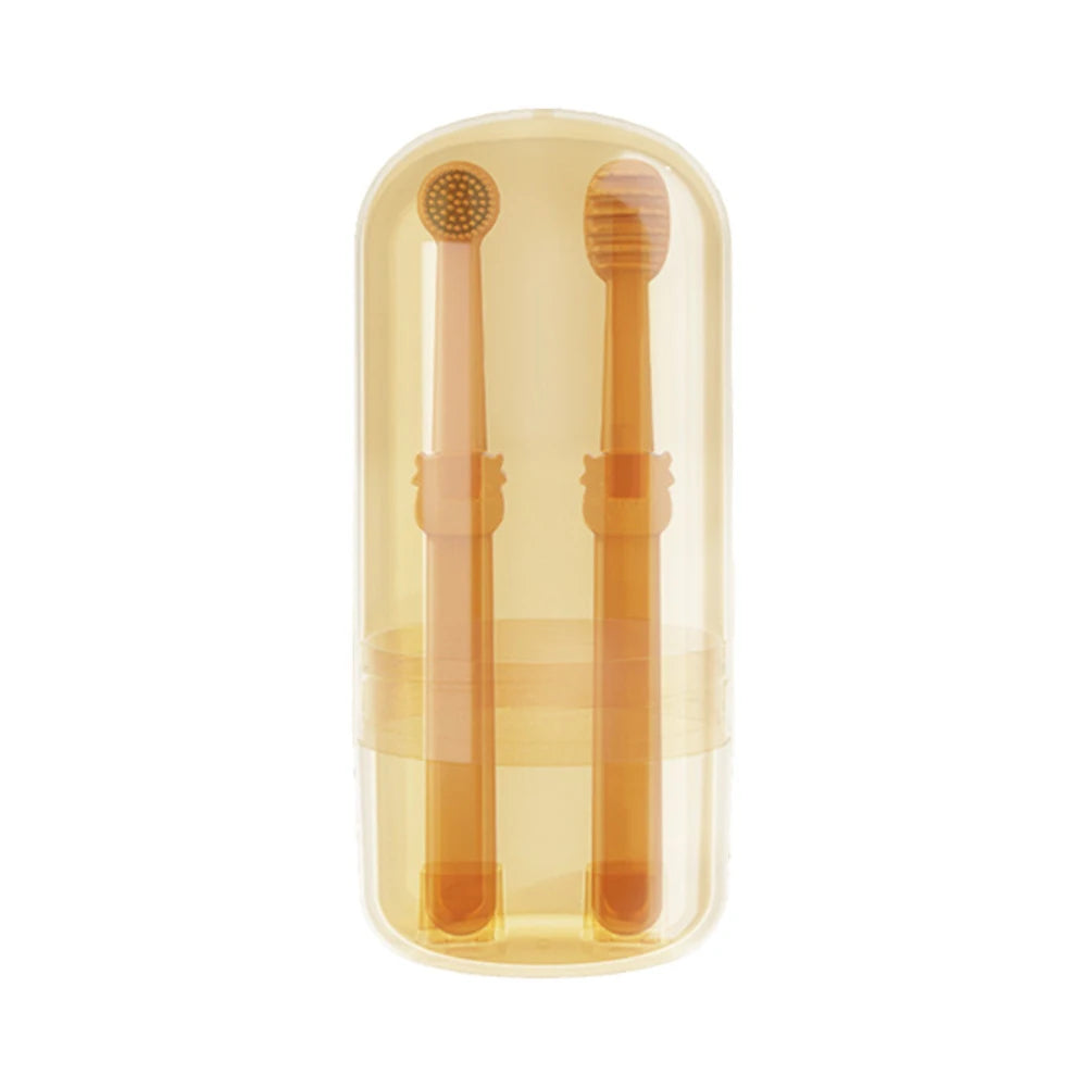 Pet Dog Toothbrush with Tongue Scraper – Soft Silicone Dual Head for Dogs & Cats