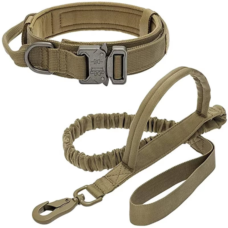 Tactical Dog Collar & Leash Set – Adjustable Military Collar for Medium/Large Dogs