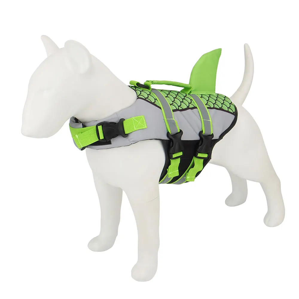 Scales Shark Swim Dog Clothes – Life Jacket Vest Harness for Pet Swimming | Adjustable, Comfortable, and Safe Swimwear for Dogs