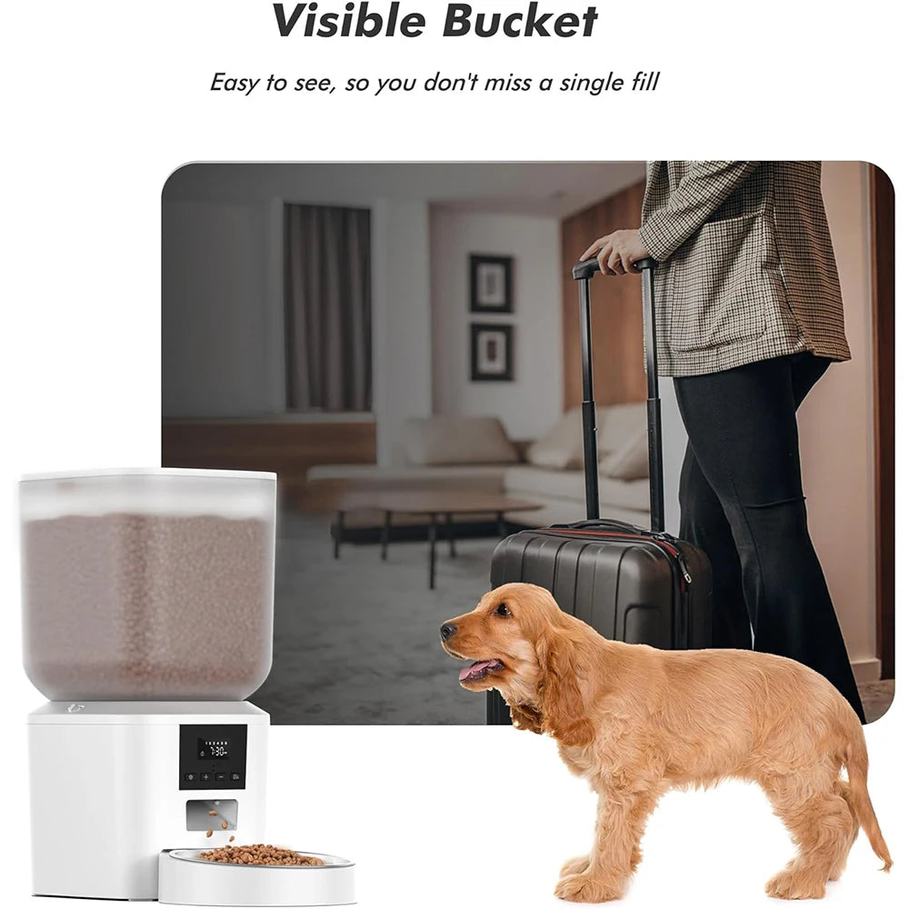Automatic Dog & Cat Feeder 271oz | Smart Pet Food Dispenser with Key Control