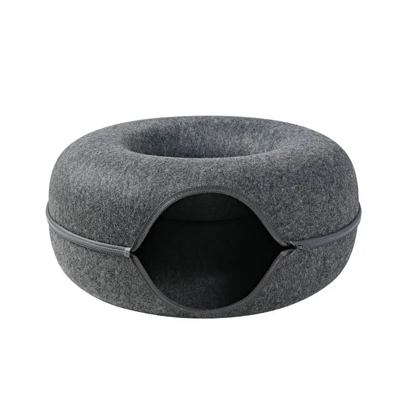 Donut Cat Bed – Interactive Pet Cat Tunnel & Toy for Cats and Kittens