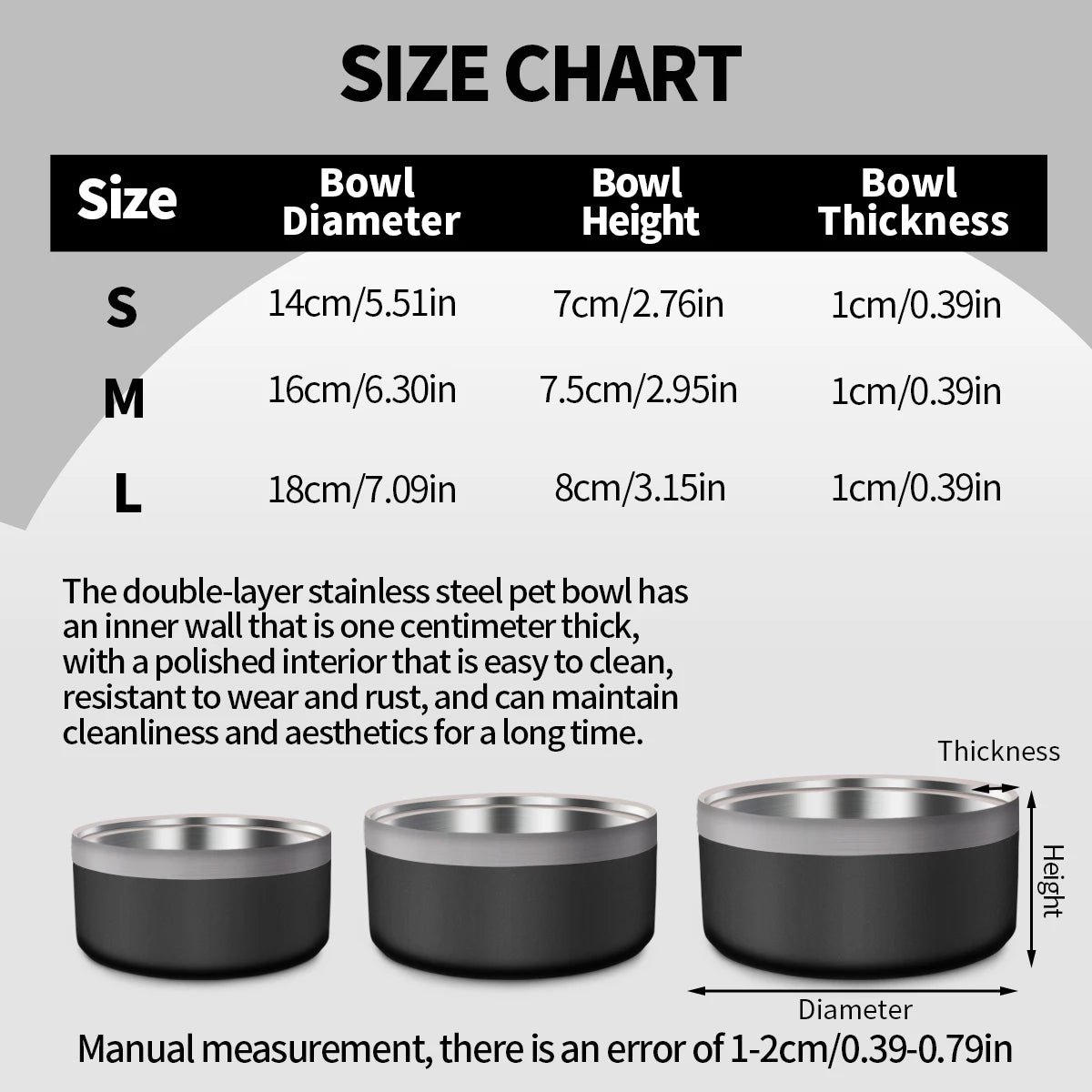 Stainless Steel Dog Bowl – Large Capacity with Non-Slip Bottom