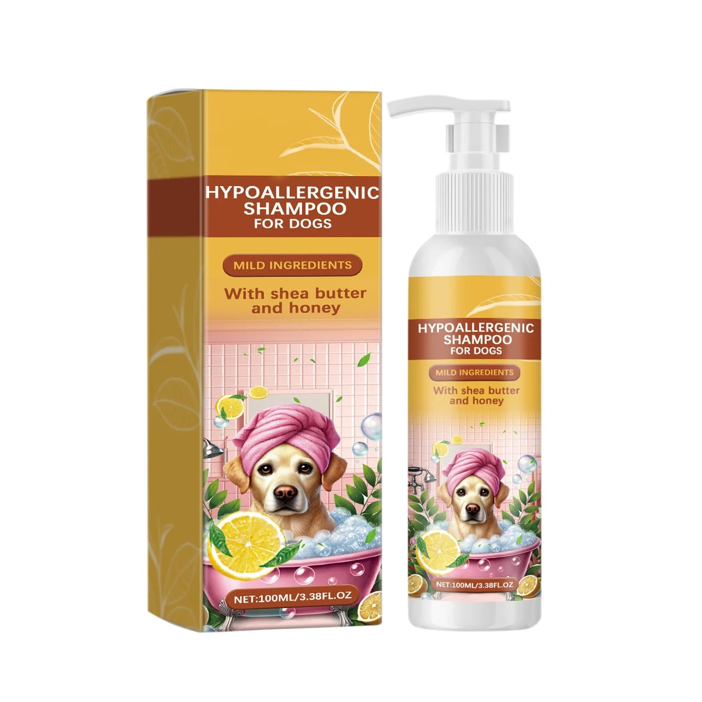 Hypoallergenic Shampoo for Dogs – Gentle, Non-Irritating, Sulfate-Free Shampoo for All Dog Breeds
