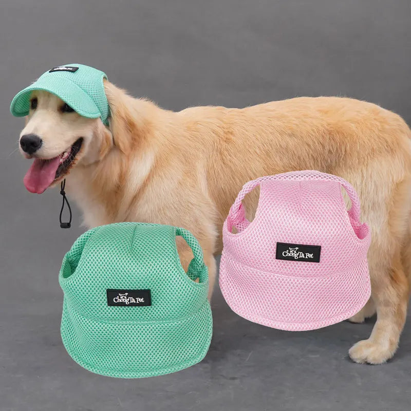 Summer Pet Dog Hat – Breathable Sun Protection Cap with Exposed Ears