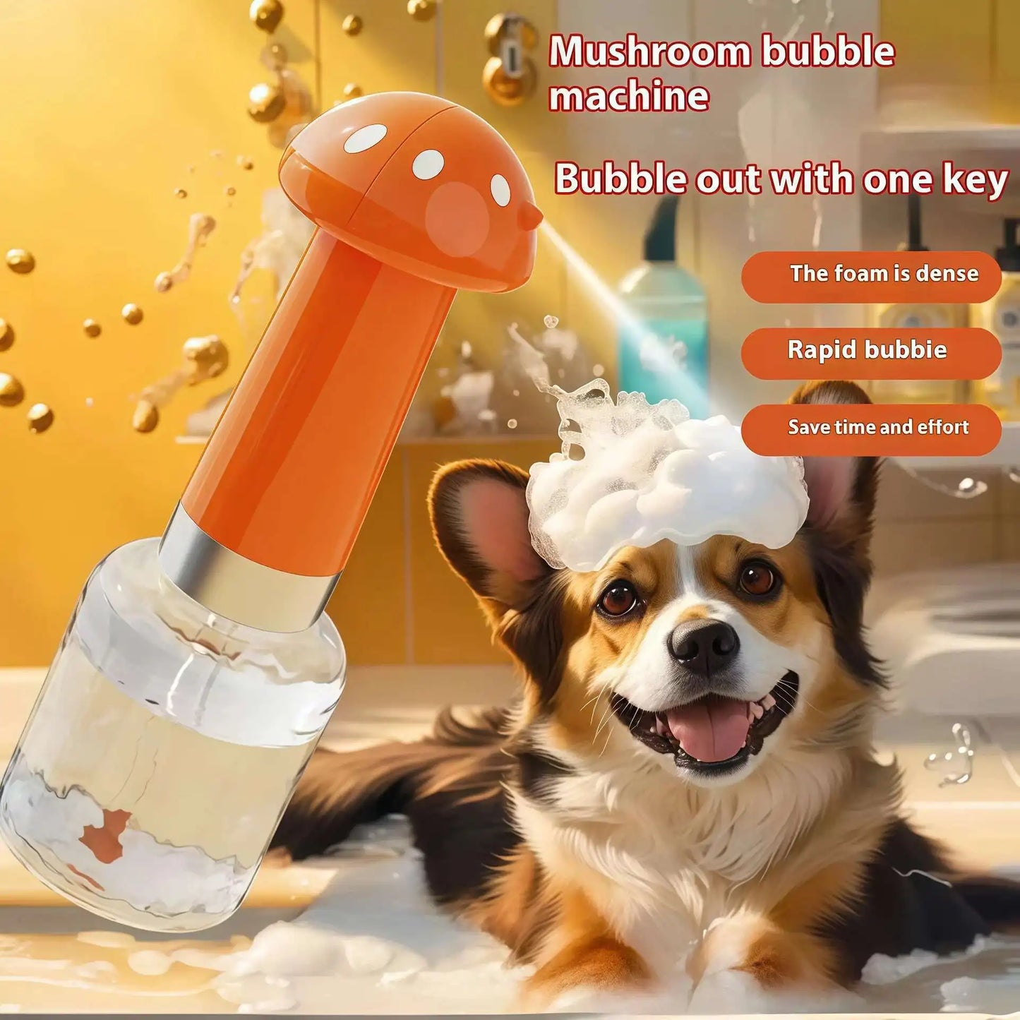 Automatic Dog Soap Dispenser – Wireless Foam Sprayer for Pet Bathing & Grooming