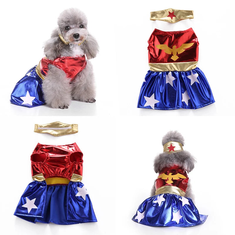 Pet Dog Halloween Dress – Super Claw Skirt Cosplay Costume for Small Dogs & Cats – Perfect for Parties