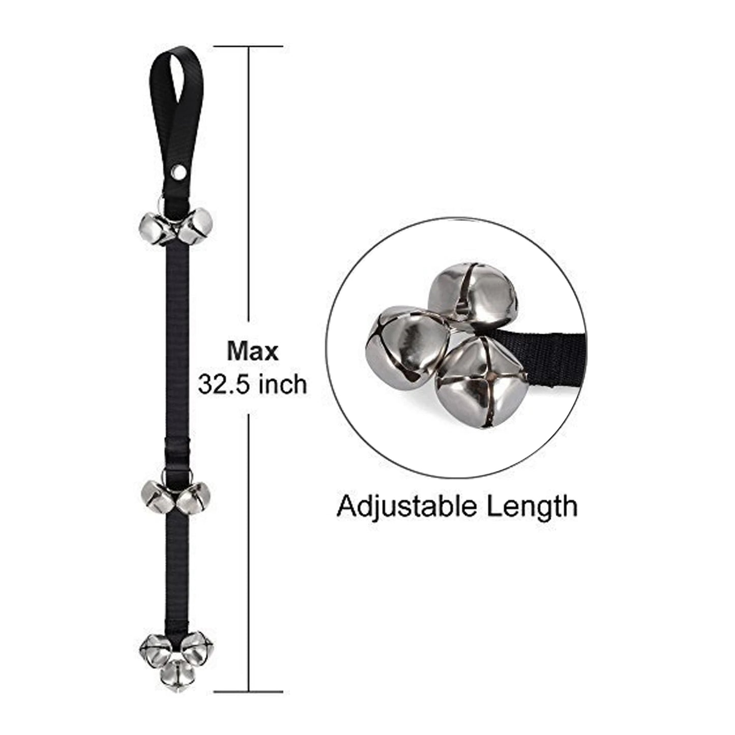 Pet Training Doorbell Rope for Dogs – Adjustable Length Dog Toilet Training Bells | Loud & Durable Metal Bells