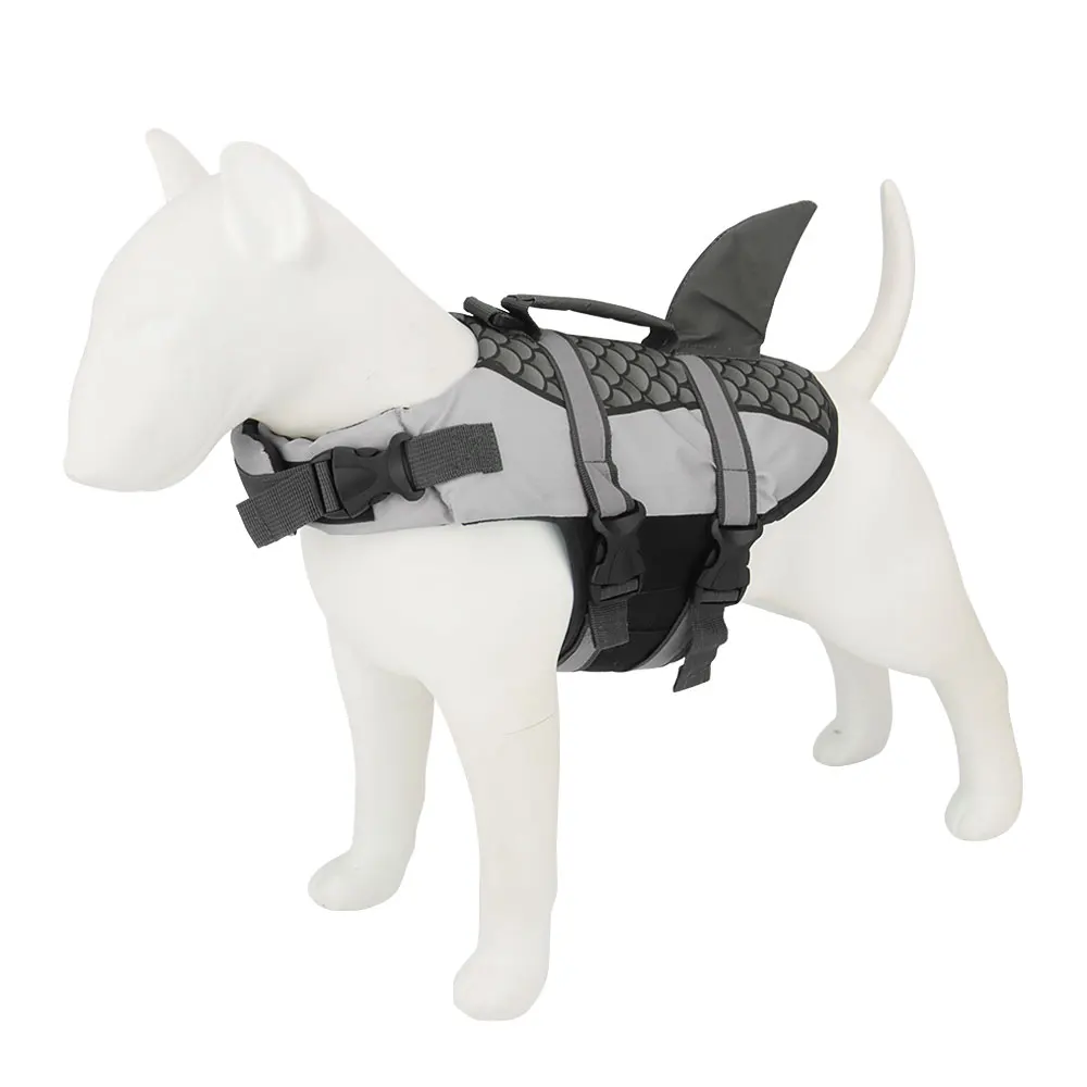 Scales Shark Swim Dog Clothes – Life Jacket Vest Harness for Pet Swimming | Adjustable, Comfortable, and Safe Swimwear for Dogs