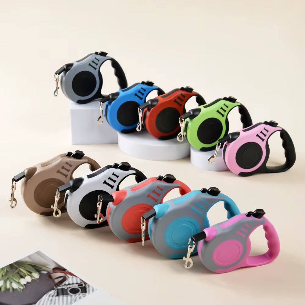 Automatic Retractable Dog Leash - 3M/5M Nylon Traction Rope for Small & Medium Dogs & Cats | Strong and Durable Leash