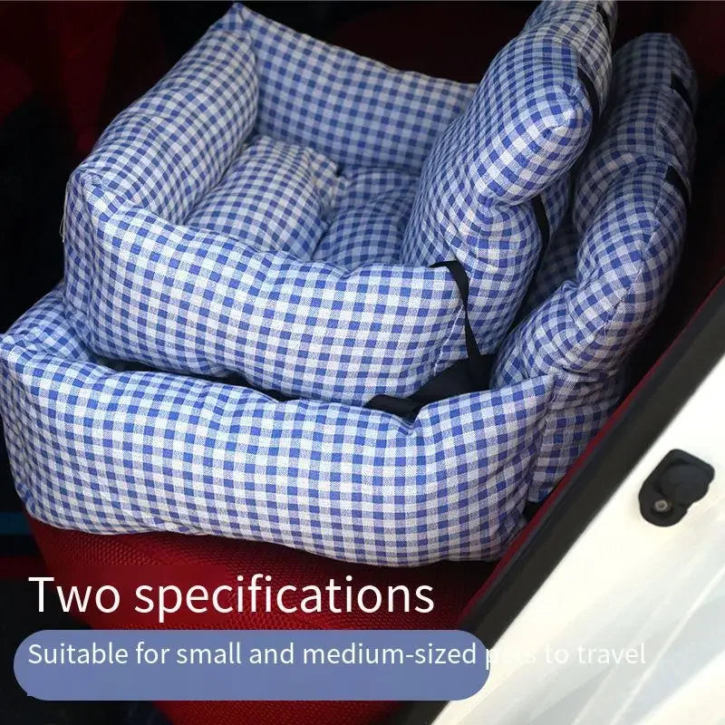 Durable Pet Car Nest Seat – Anti-Theft, Comfortable Cushion for Small Dogs & Cats, Easy-to-Clean Travel CompanionPet Car Nest