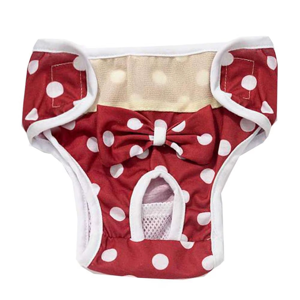 S-XL Washable Dog Diapers for Female Dogs – Reusable Physiological Panties for Puppies & Dogs in Heat | Soft Polyester Underwear