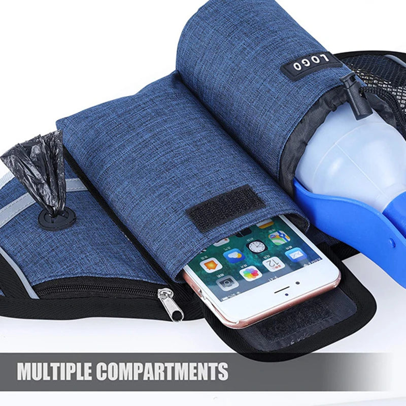 Dog Training Waist Bag – Hands-Free Outdoor Dog Leash & Treat Bag | Waterproof Nylon for Comfortable Dog Walks