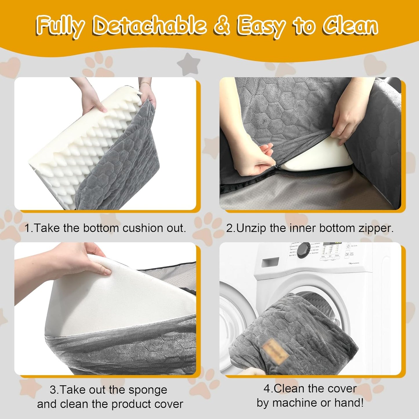Memory Foam Dog Car Seat for Small & Medium Dogs – Washable, Adjustable, Comfortable Pet Booster Seat for Safe Car Travel