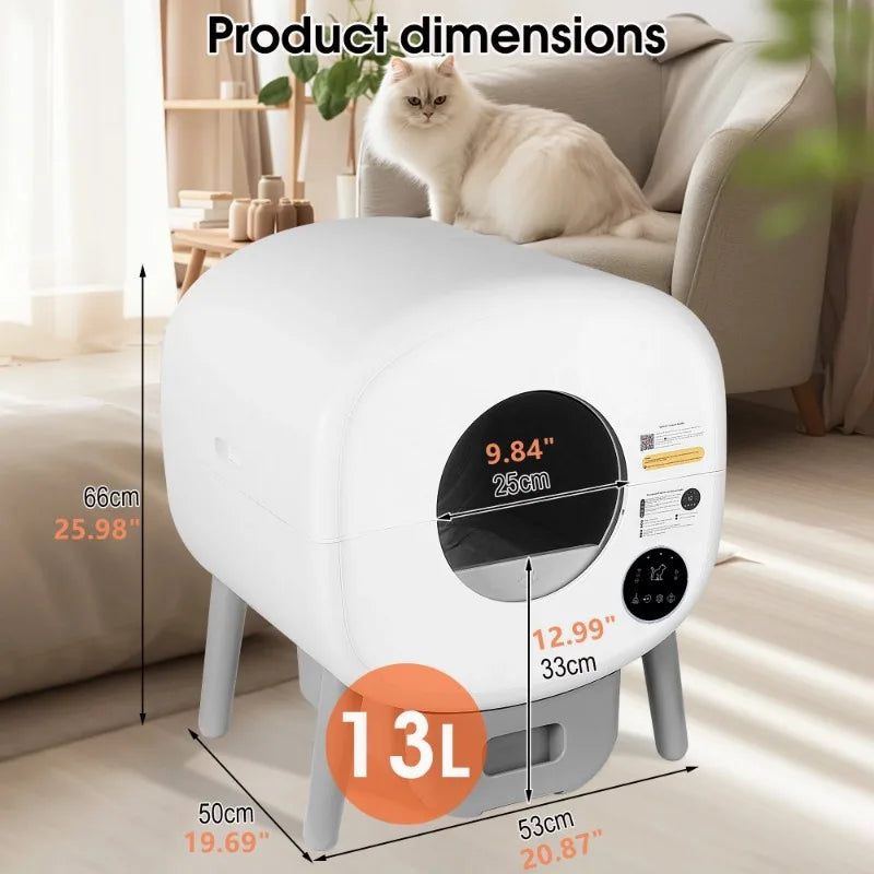 Self-Cleaning Litter Box for Cats | Automatic Waste Removal & Smart App Control