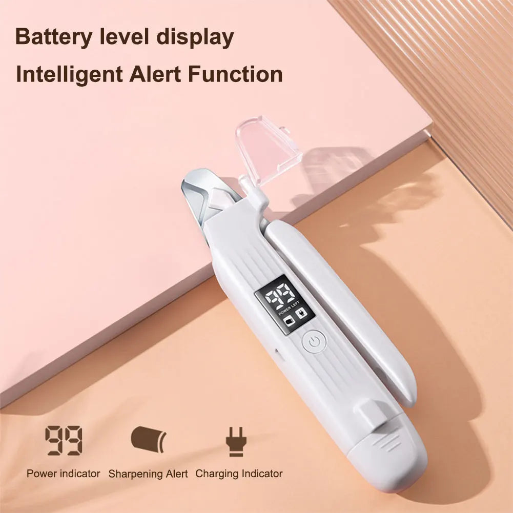 2-in-1 Electric Dog Nail Grinder and Clipper - Rechargeable Pet Nail Trimmer with LED Lights