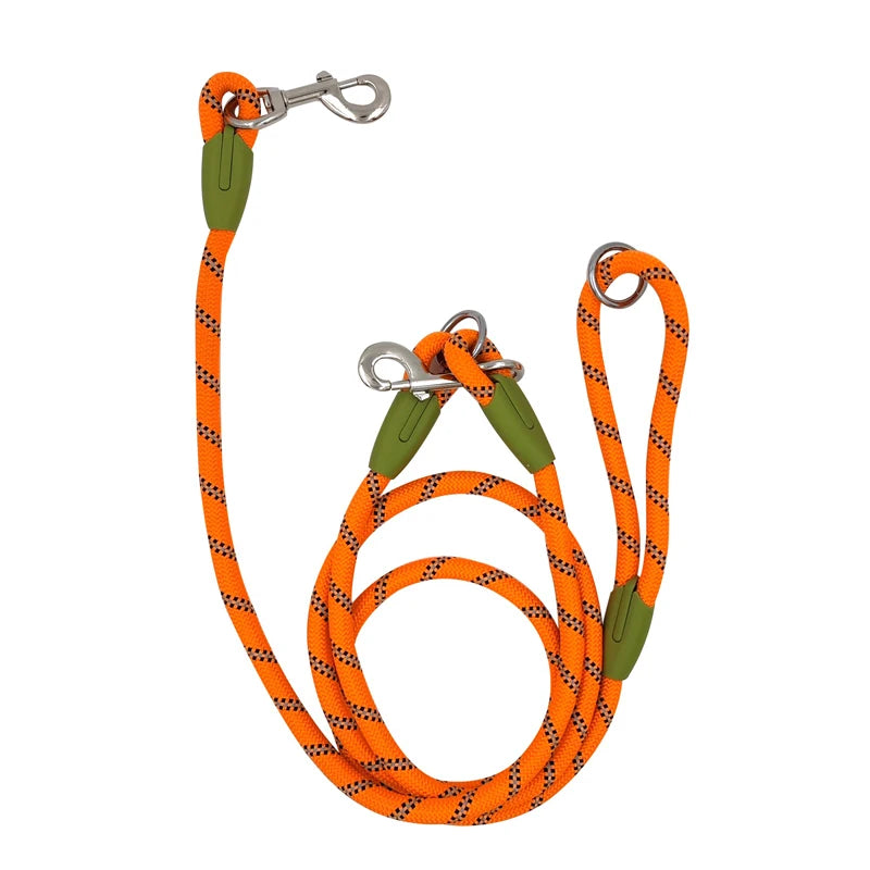 CAWAYI KENNEL Reflective Nylon Dog Leash for Hands-Free Running – Traction Rope Leads for Small to Large Dogs