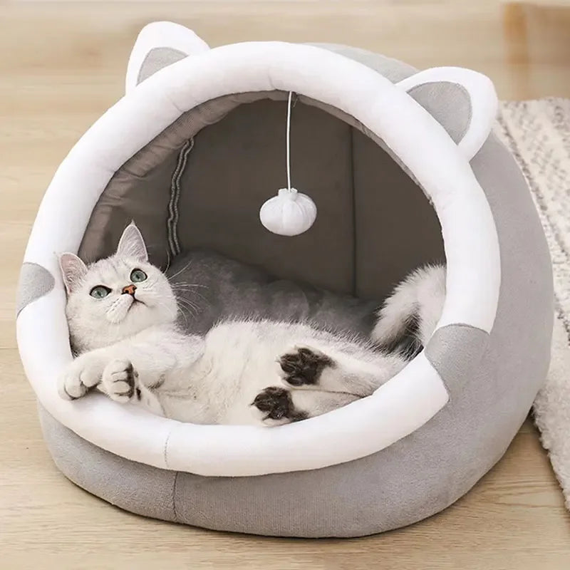 Pet Tent Cave Bed for Cats & Small Dogs – Self-Warming, Foldable & Washable Sleeping Bed
