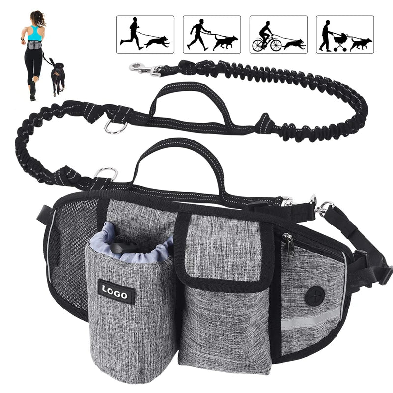 Dog Training Waist Bag – Hands-Free Outdoor Dog Leash & Treat Bag | Waterproof Nylon for Comfortable Dog Walks