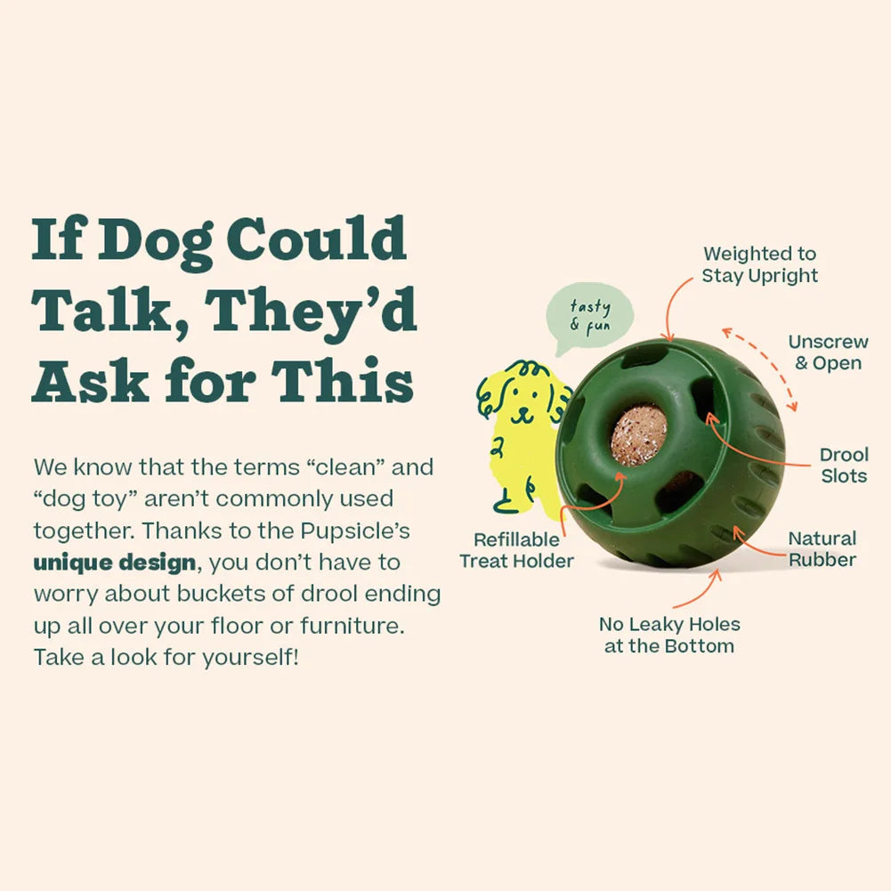 Dog Slow Licking Feeder – Refillable Food Ball Toy, Frozen Food Tray for Dogs